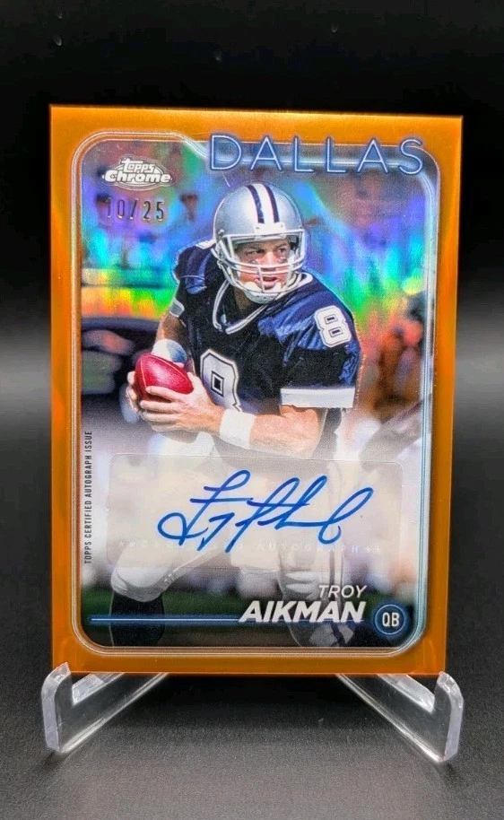 NFL Troy Aikman サインカード Troy Aikman Autograph Signed 1989 Pro Set Rookie Card #490 Cowboys