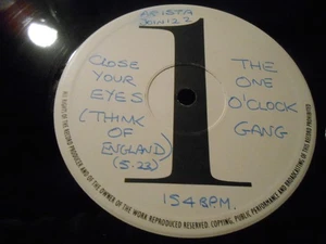 One O'Clock Gang - "Close Your Eyes (Think OF England)" ARISTA 12" Single PROMO - Bild 1 von 2