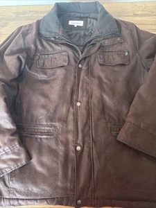 Calvin Klein Men’s Brown Coat Quilted Lining Large BARGAIN - Picture 1 of 18
