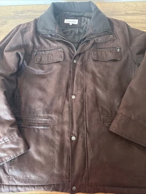 Calvin Klein Men’s Brown Coat Quilted Lining Large BARGAIN - Image 1 of 4
