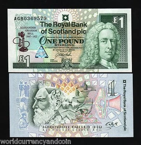 SCOTLAND 1 POUND P359 1997 TELEPHONE COMMEMORATIVE BELL UNC 100 PCS Bundle LOT - Picture 1 of 1