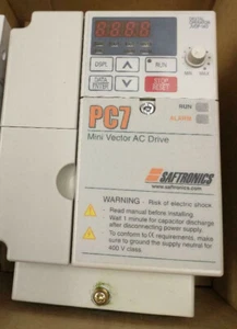 CIMR-V7AU40P4, Saftronics PC7 Mini Vector AC Drive, PC740P41, 460V, 1HP 40P41 - Picture 1 of 7