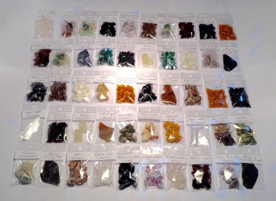 Promo Lot revendeur 15 sachets 15 sortes collection de mini et petits minéraux - Photo 1/4