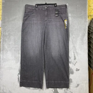 Pantalón Jean Lee Legendary de tiro alto para mujer 24W gris borroso oscuro nuevo - Imagen 1 de 12