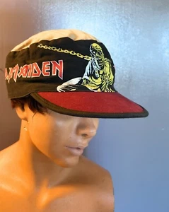 Vintage 1980er Iron Maiden Cap Mütze - Malermütze - einige Schäden siehe alle Fotos - Bild 1 von 9