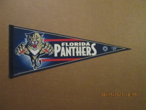 NHL Florida Panthers Vintage Circa 1990's Edition #6 Team Logo Hockey Pennant Cover