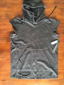 Hudson Jeans Sleeveless Hoody Charcoal Gray Como (Sz Medium)$178 - Picture 1 of 5