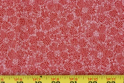 19" Long, White Print on Red Cotton, Northcott Silk/Bonnie Benn Stratton, P4970 - Image 1 of 4