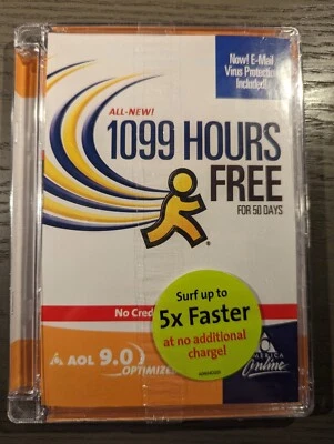 AOL CD-ROM version 9.0 Optimized - Hard Case - Vintage & Sealed - Image 1 of 3