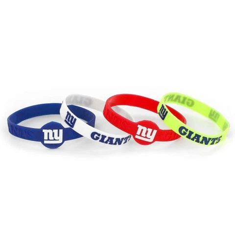 New York Giants Bracelets 4 Pack Silicone Cover