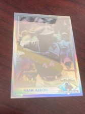 Hank Aaron 1991 Upper Deck Heroes Of Baseball Hologram HOLO Card #HH1 Braves HOF