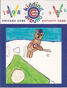 ORIGINAL 1998 CHICAGO CUBS KIDDING AROUND ACTIVITY CARD BASEBALL HARRY CARAY - Picture 1 of 2
