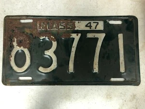 1947 Massachusetts Nummernschild 83771 - Bild 1 von 1
