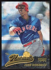 1996 Pinnacle Starburst  Juan Gonzalez #90 Texas Rangers