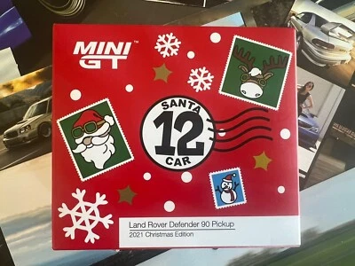 🔥 MINI GT LAND ROVER DEFENDER 90 PICKUP 2021 CHRISTMAS LIMITED EDITION Red 🔥 - Image 1 of 4
