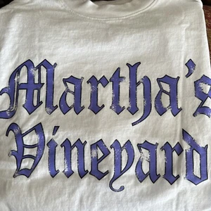 Firstport Martha’s Vineyard T-shirt Size Small New White Purple Shirt - Picture 1 of 6