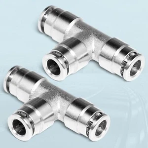 21838 Air Line T-Fittings Union Tee para acoplador de 1/4" Push-To-Connect paquete de 2 - Imagen 1 de 12