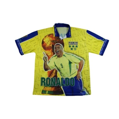 Maillot Brésil vintage supporter Ronaldo 2001-2002 - Photo 1/4
