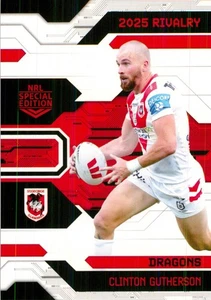 2025 St George Dragons NRL TLA Special Edition Rivalry Card - Clint Gutherson - Picture 1 of 3