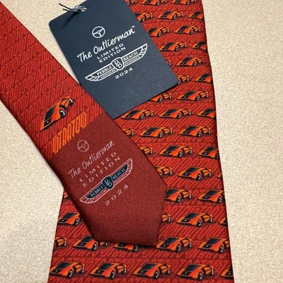 New! 2024 Outlierman Pebble Beach Concours Tie Necktie Lancia Stratos Zero - Image 1 of 4