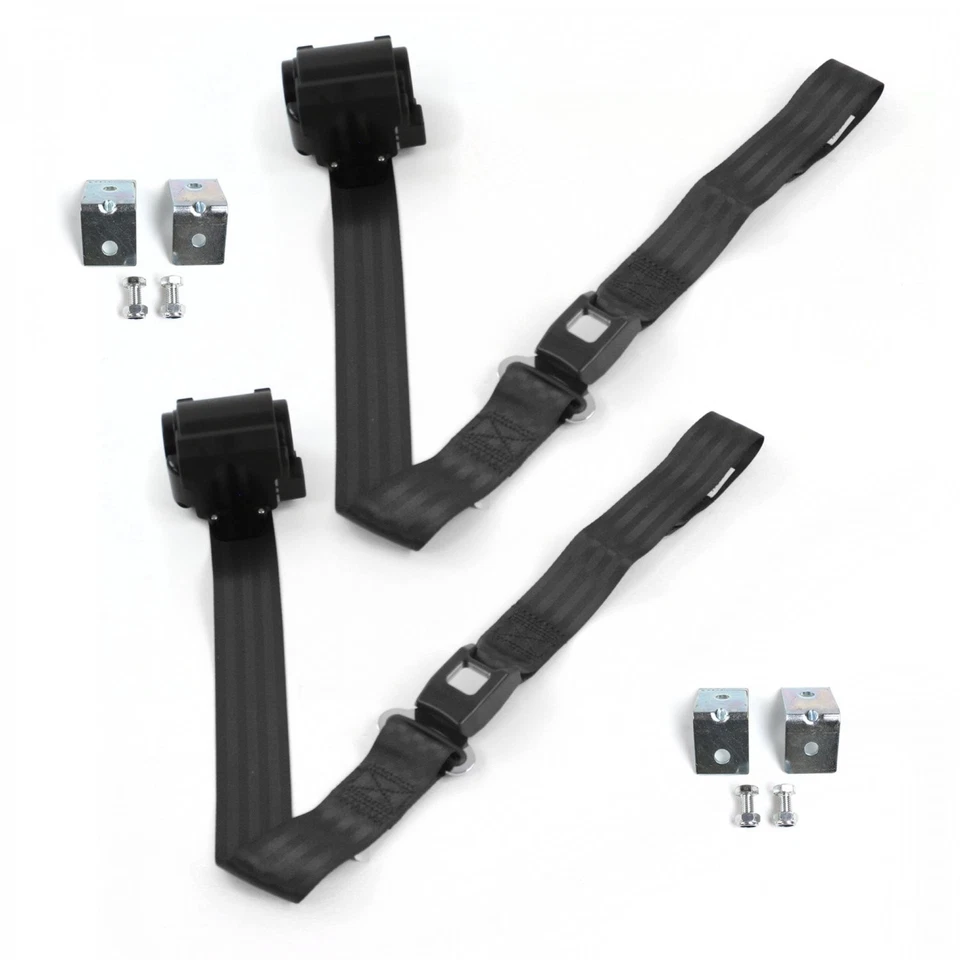 Kit de assento AMC Gremlin 1970 - 1979 padrão 2pt BK com suportes - 2 cintos   - Imagem 1 de 1