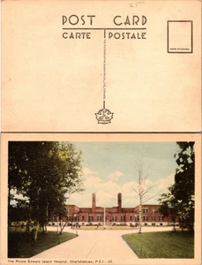 Prince Edward Island Krankenhaus Charlottetown PEI Postkarte Vintage unbesendet - Bild 1 von 1