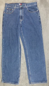 Tommy Hilfiger Jeans Mens Size 32x32 VTG Y2K Baggy Skater Wide Leg Relaxed Pants - Picture 1 of 10