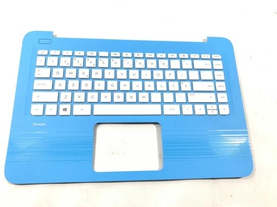 HP Stream 14-AX 14-CB Blue US Keyboard Palmrest Assembly 905569-001 X7S44UA - Image 1 of 3