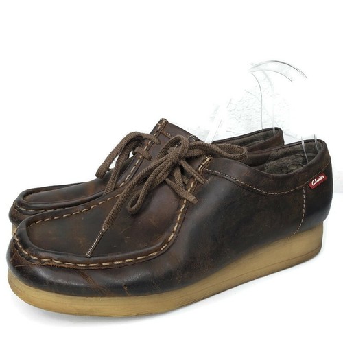 Stivali Chukka da donna Clarks taglia 8 collezione Wallabees vera pelle marroni