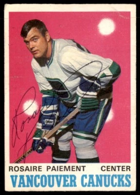 1970-71 O-Pee-Chee Autographed Rosaire Paiement Rookie #226 - Image 1 of 2