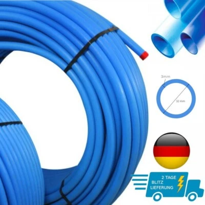 100 meter RC PE-Rohr PE100 32x3mm Länge Trinkwasser PN16 Druckwasserrohr / Blau - Bild 1 von 2