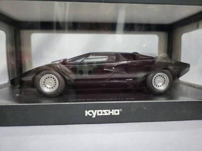 1:18 Scale Lamborghini Countach LP400 Black Kyosho Diecast Model Car C09531BK - Immagine 1 di 4