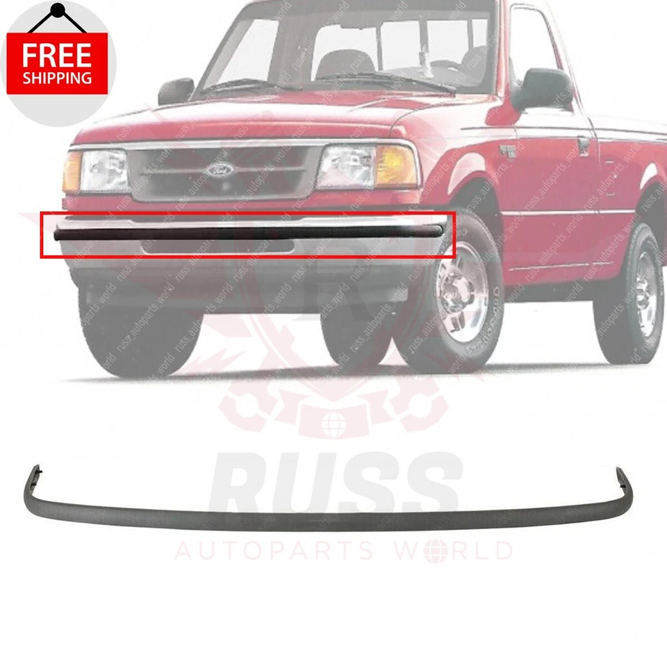 New Front Bumper Trim Molding Textured Gray Plastic For 1993-1997 Ford Ranger Foto 1 de 4