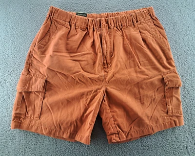 St Johns Bay Lakeside Vintage Cargo Shorts Mens XL Coral Orange Fade Pleated NWT - Image 1 of 4