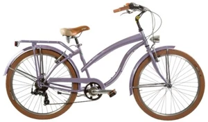 BICI BEACH CRUISER 26 PASSEGGIO 6V CITY BIKE DONNA VINTAGE BCR26D MADE IN ITALY - Foto 1 di 6