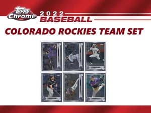 2022 Topps Chrome COLORADO ROCKIES TEAM SET (6 cards) - Picture 1 of 3