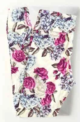 OS Lularoe Leggings Floral Púrpura Flores en Rosa Claro Talla 2-10 NUEVO 258358 Foto 1 de 4