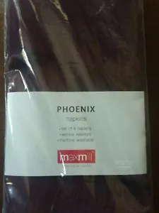 Maxmill Phoenix Set di 4 tovaglioli bordeaux 20 x 20 pollici - Foto 1 di 3