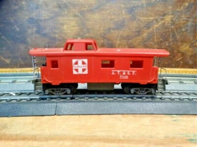 Tyco HO Scale 40' AT&SF 7240 Red Hobby Model Railroad Cupula Caboose - Image 1 of 4