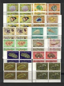 1985 Cocos Keeling Islands Shells/Mulluscs SG 135/50 muh block four set 16 - Picture 1 of 2