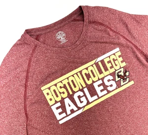 Boston College Eagles Threads 91 Active Short Sleeve T-Shirt Men XL Red Logos - Picture 1 of 10