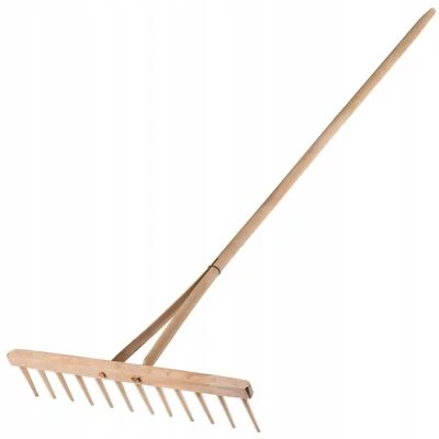 KADAX Rechen, Heurechen mit langem Stiel aus Holz, breite Harke, aus Holz - Bild 1 von 4