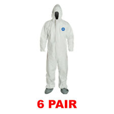 Dupont TY122S Disposable White Tyvek Coverall Suit (Sizes M-4XL) - 6 each