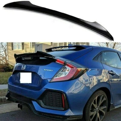 Alerón de maletero negro brillante para Honda Civic 2017-2021 hatchback Highkick Duckbill Foto 1 de 4