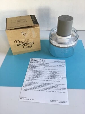 NUEVA Sandwichera de Helado Pampered Chef # 2485 con Caja e Instrucciones Foto 1 de 3