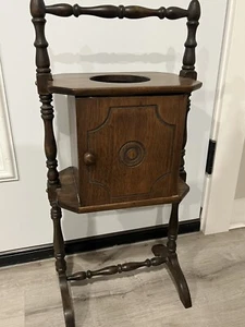 Vintage Humidor Smoking Stand Cabinet 26”-T, 11”-W, 8”-D - Picture 1 of 6