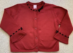 Vintage Gymboree Holiday Magic Cardigan Red Sweater Size 5 - Picture 1 of 6