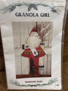 Granola Girl Backwoods Santa Pattern #503 21" Tall Sewing Felt Christmas Stuffed - Picture 1 of 6
