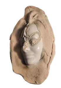 Richard Skelton Michigan artiste abstrait milieu du siècle MCM visage poterie - 1997 - Photo 1/4