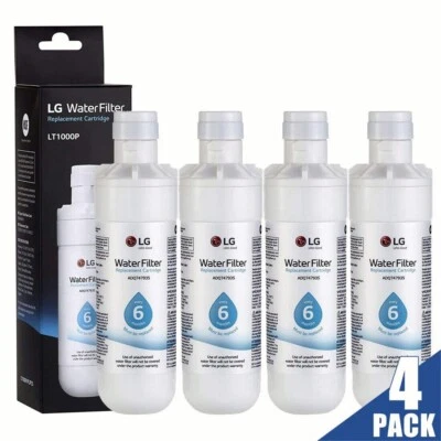 Fit Replacement Fridge Refrigerator Water Filter LG LT1000P ADQ747935,White 4Pcs